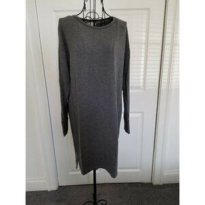 Lila Rose Dress Women's Gray Fitted Jersey Knit Long Sleeve Size (M)